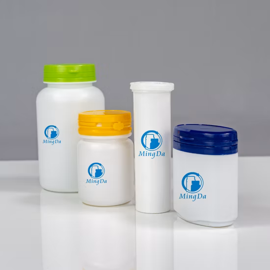 200ml HDPE Plastic Corrugated Colorful Food Packaging Bottle with Double Cap for Pharma /Medical Foods 6oz