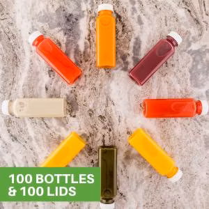 Wholesale BPA Free Food Grade 450ml 250ml 8 Oz 16 Oz Pet Plastic Juice Bottles with Cap