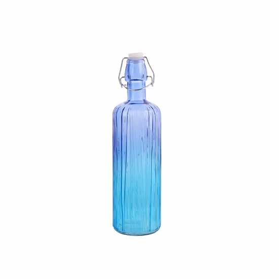 Cheap Price Colored Glass Water Bottle with Sealed Lid Spray Color
