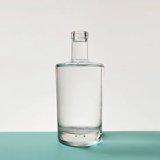 Custom Empty Unique Crystal Clear Spirits Brandy Liquor Glass Bottle