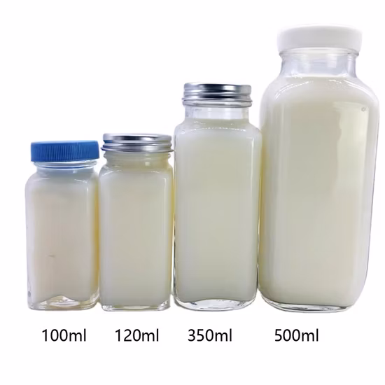 250ml 350ml Ring Neck Hot Sauce Glass Bottle with Screw Caps for Cold Brew Kombucha Juice 500ml