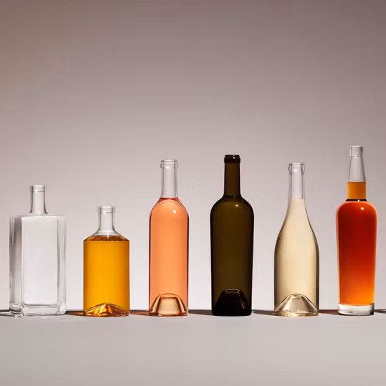 50ml 100ml 200ml 250ml 500ml 700ml 750ml 1 Liter Beer Bottle Bespoke Frosted Liquor Vodka Glass Bottle Manufacturer Gin Whisky Tequila Rum Perfume Bottle