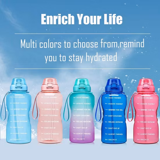 Motivational 74oz Water Bottle Reusable Leakproof Tritan BPA Free Sports Water Jug