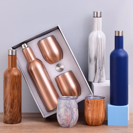 Outdoor Spilled Gift Baseball Charm Ice Colored Coolers Stainless Steel Wine Bottles with Cover