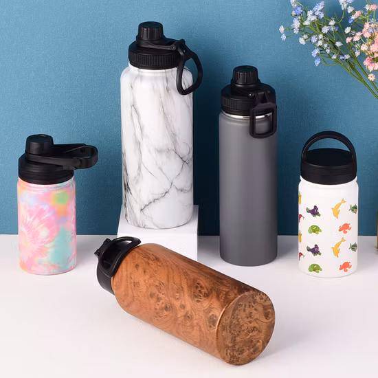 Custom BPA Free Double Wall Stainless Water Tumbler Vacuum Insulated Stainless Steel Water Bottle with Hang
