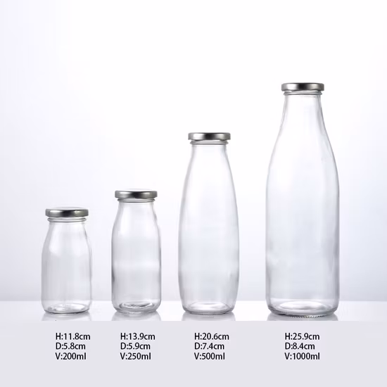 500ml Juice Beverages Glass Water Bottle with Bamboo/Stainless Steel Leak-Proof Caps & Sleeve