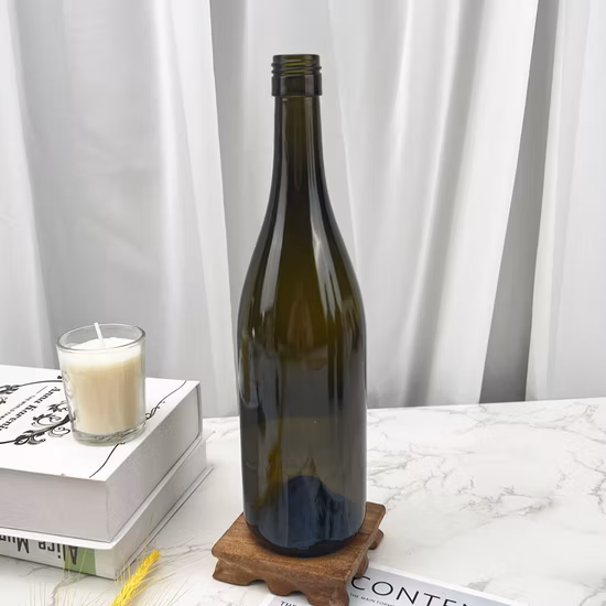 Wholesale 375ml 500ml 750ml 1500ml 3L 6L Wine Glass Bottles Bordeaux Bottles Burgundy Bottles Olive Green Bottles Antique Green Glass Wine Bottles